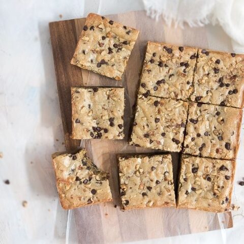 Walnut and Chocolate Chip Blondies