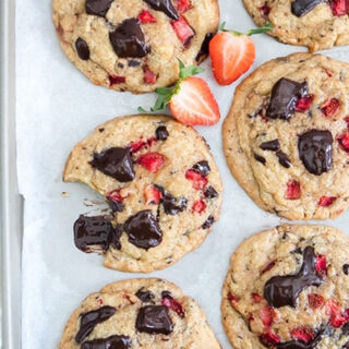 Strawberry Dark Chocolate Cookies