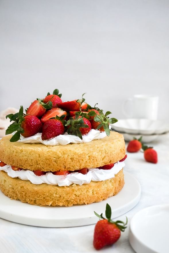 Strawberry Shortcake Layer Cake - The Jo Baker