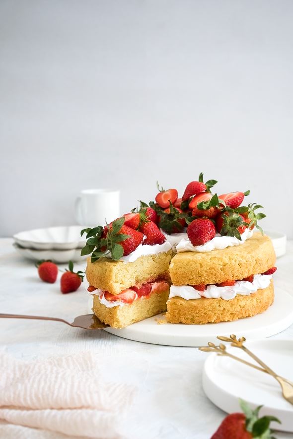 Strawberry Shortcake Layer Cake - The Jo Baker