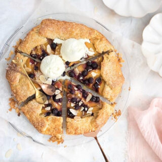 Blueberry and Peach Frangipane Galette