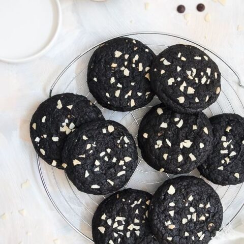 Almond Black Cocoa Brownie Cookies