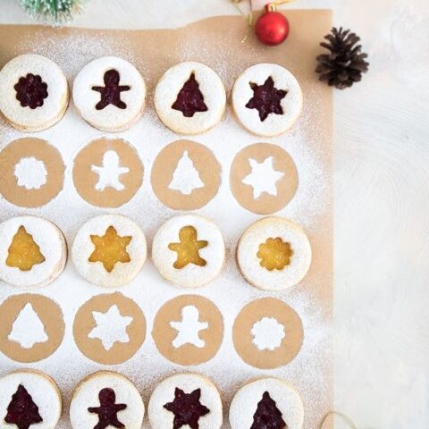 Almond Linzer Cookies