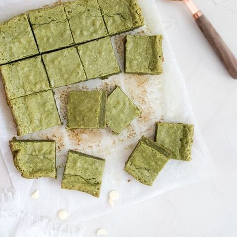 Matcha White Chocolate Brownies