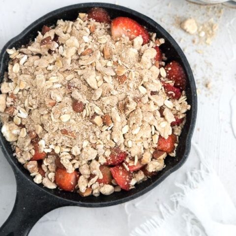 Mini Skillet Strawberry Crisp