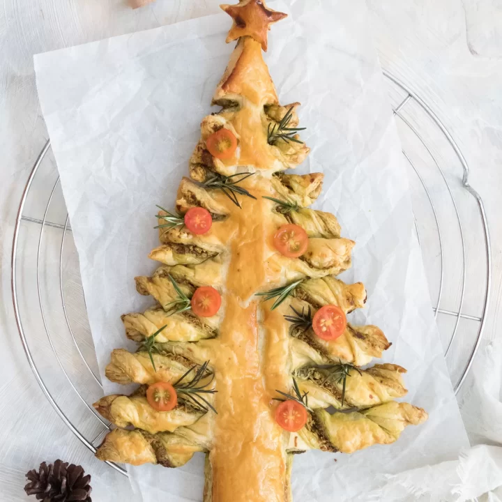 Pesto Puff Pastry Christmas Tree