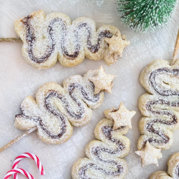 Nutella Puff Pastry Christmas Trees